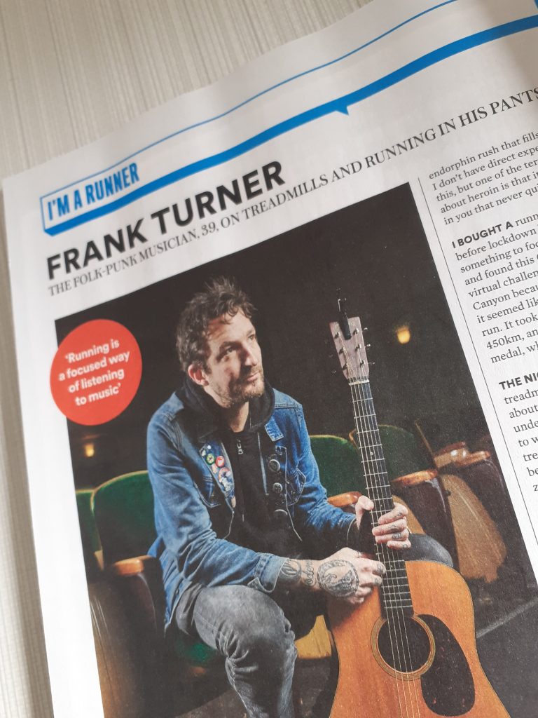 FRANK TURNER interview – Runner’s World, Oct 2021 issue