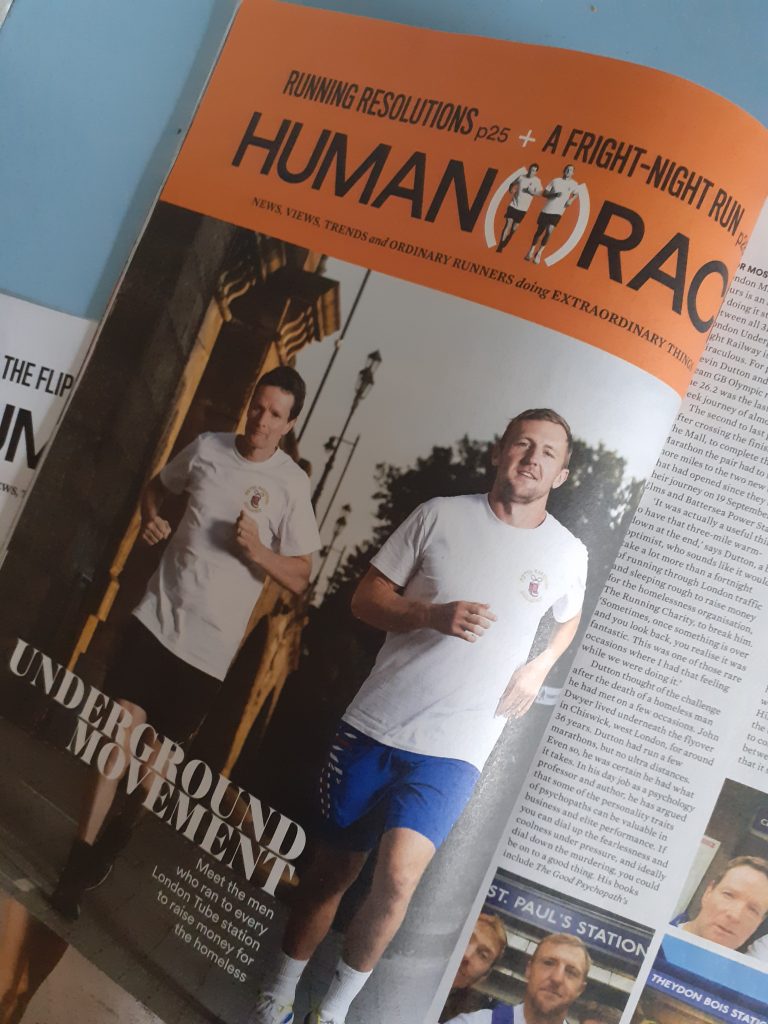 THE METRO MARATHON CHALLENGE – Kevin Dutton and John Collins – Runner’s World, Feb 2022 issue