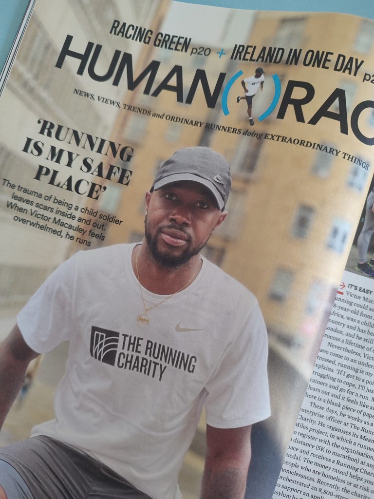 VICTOR MACAULEY, The Running Charity, interview – Runner’s World, Dec 2022 issue