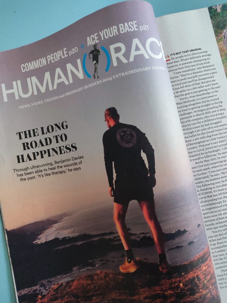 BENJAMIN DAVIES interview – ultrarunning and mental health – Runner’s World, May 2023