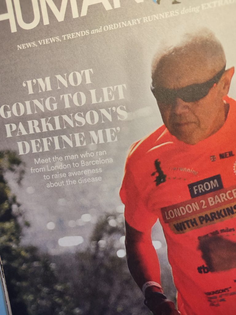 NEIL RUSSELL – runner with Parkinson’s – Runner’s World, Oct 2023