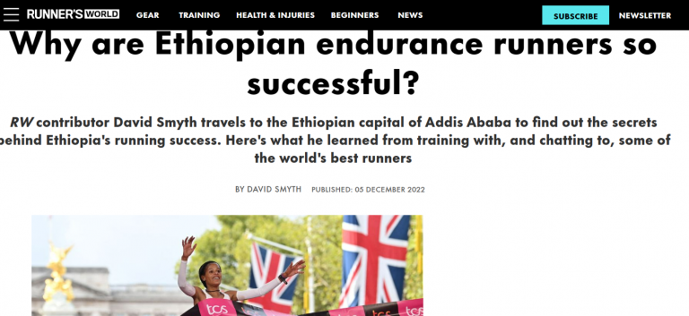 HOW TO TRAIN LIKE AN ETHIOPIAN RUNNER – Runner’s World, Nov 2022