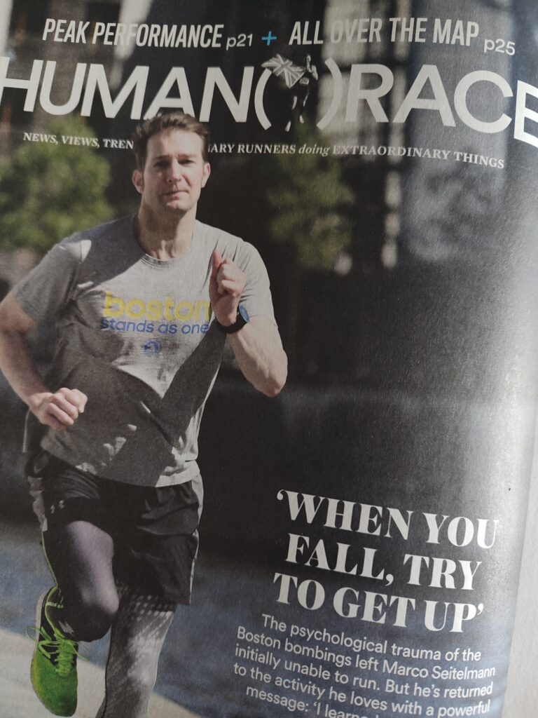 MARCO SEITELMANN – Boston Marathon bombing – Runner’s World, July 2024 issue