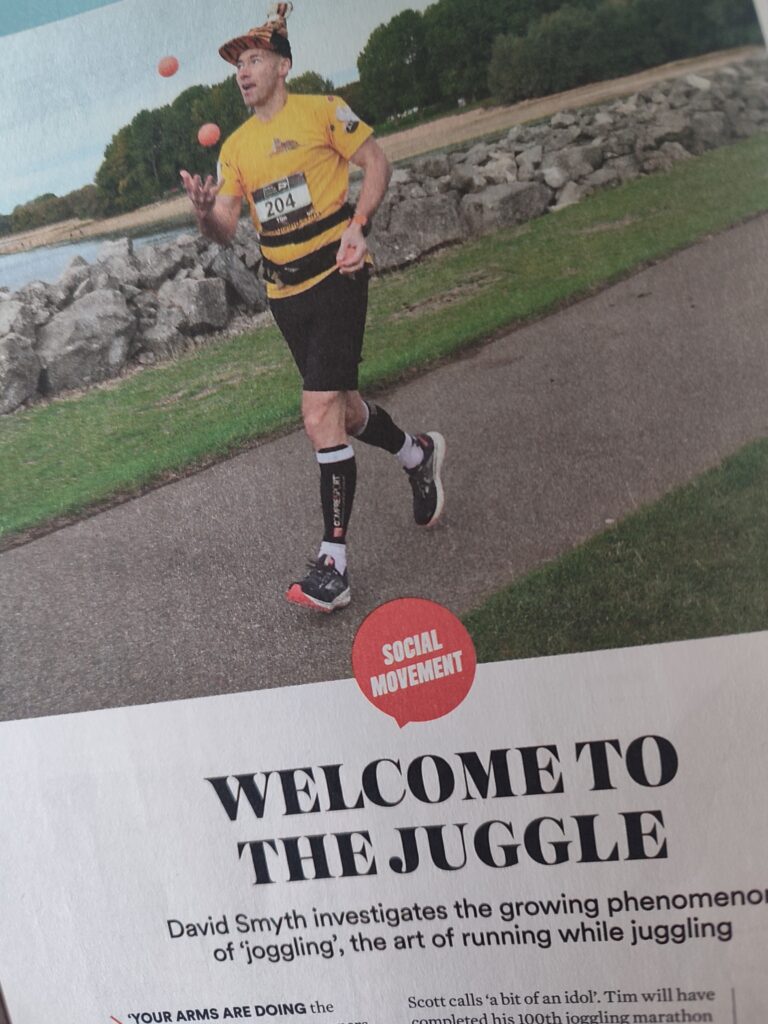 JOGGLING – running while juggling – Runner’s World, June 2024 issue