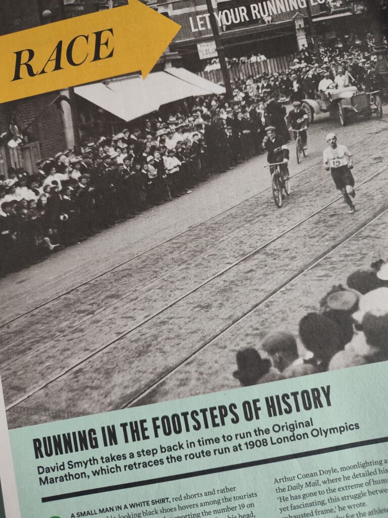 THE ORIGINAL 1908 LONDON MARATHON – race report – Runner’s World, June 2024 issue