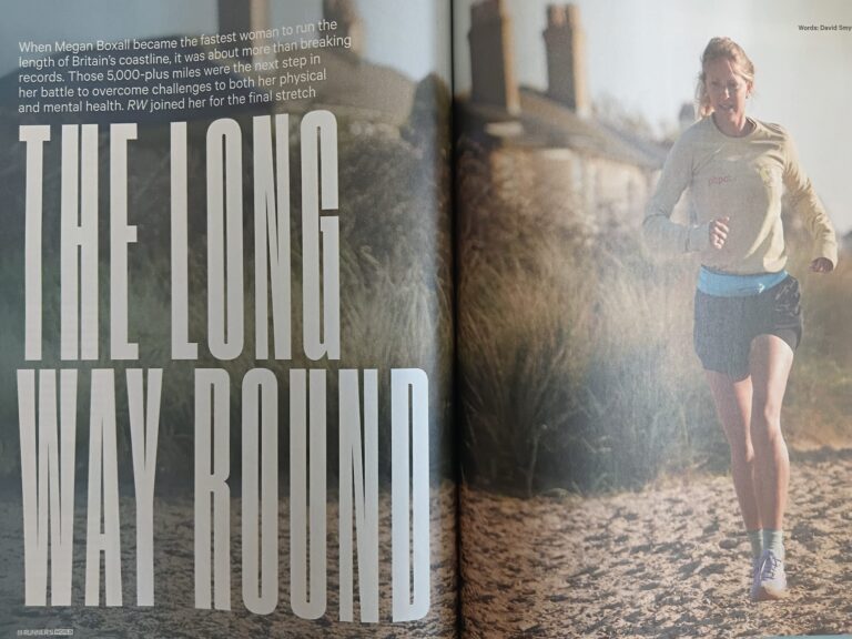 MEGAN BOXALL – running Britain’s entire coastline – Runner’s World, Sept 2026 issue
